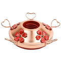 WOSIBO Hummingbird Feeder Replacement Bottom Base Replacement Part Includes Red Plastic Base Metal Top and Brushes (Copper) - color: Copper