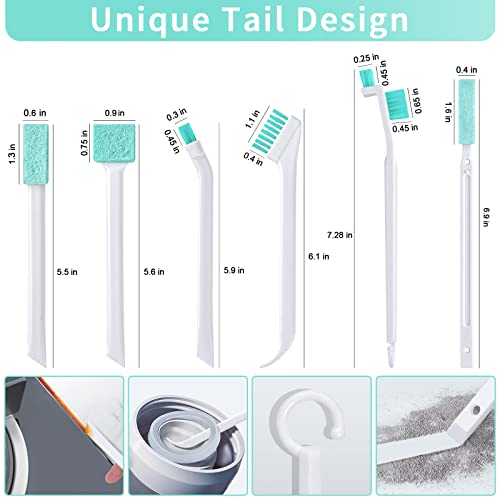 Lumkew Small Cleaning Brush Tight Spaces, 8pcs Crevice Cleaning Brushes Tool for Household Use, Tiny Cleaning Brush Mini Parts Humidifier Toaster - size: A-8pcs