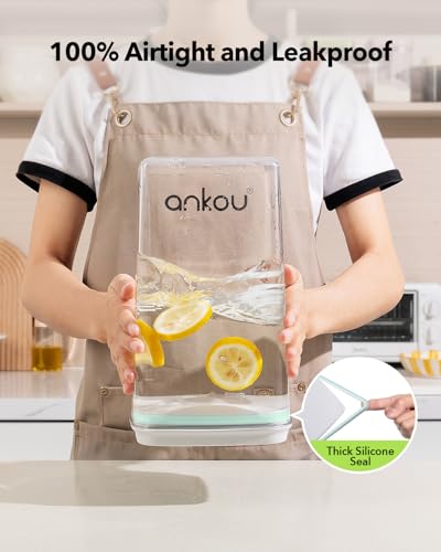 Airtight Pop Food Storage Container with Lid & 130ml Scoop, 4L/4.2qt BPA-Free Cereal, Rice, Flour, Pasta & Snack Container, Stackable & Durable,Kitchen Pantry Organizer - color: 4L/4.2qt