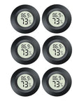 JEDEW 6 Pack Hygrometer Thermometer Digital Humidity Meter Indoor/Outdoor Humidity Monitor Reptile Thermometer for Greenhouse Humidors Terrarium Jars ℉/ ℃(6)