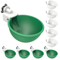 Large Chicken Waterer Cups, Heavy Duty Auto Poultry Water Cups -5Pack Green - color: Green, size: Pack of 5