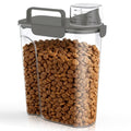Uppetly Dog Cat Food Storage Container, 5-7Lbs Pet Food Containers, Airtight Cat Food Container with Portable Handle & Measuring Cup, Small Animal Dry Food Dispenser for Dogs, Cats and Birds Grey - color: Grey