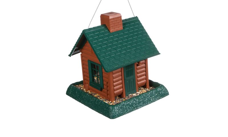North States 9083 8 Lb Capacity Log Cabin Village Collection Bird Feeder