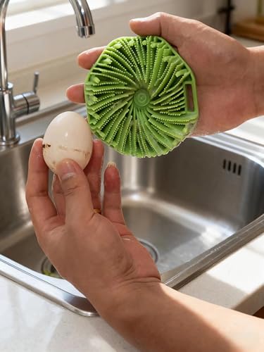 Egg Washer for Fresh Eggs - Egg Cleaner for Fruits and Vegetables, Keeps Produce Fresh (2, Green) - color: Green