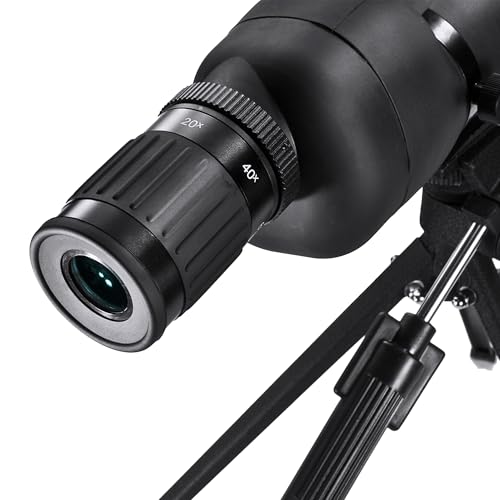 Barska Blackhawk ED 20-60x60mm Straight Spotting Scope – Extra-Low Dispersion Glass, Waterproof, Fully Multi-Coated Optics, Hard & Soft Carrying Case, Black - style: Straight