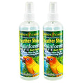 King's Cages Feather Shine Bath Spray 8 oz. Eucalyptus Scent Alcohol Free Feather Conditioner and Skin Care Mist for Small to Large Bird Grooming and Plumage Maintenance (Pack of 2) - size: Pack of 2