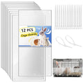 Harhana Cage-Guard, 12 Pieces Clear Transparent Pet Cage Protector, Chew-Proof Barrier for Hamster, Rabbit, Bird Cages, DIY Customizable Edge Cover to Protect Wires & Prevent Mess