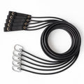SATINIOR 5 Pack 6ft Black Rubber Tie Cords Nylon Hitches Chicken Leash Tie Cord Tether Chickens Supplies Accessories for Farm, Poultry, Backyard