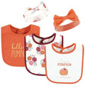 Hudson Baby Unisex Baby Cotton Bib and Headband Set - color: Pink Cutest Pumpkin, size: One Size