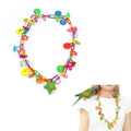 (2 Pack) Bird Necklace Toy Rainbow Necklace Bird Toy Chewing Toy Cage Links Bird Swing, Climbing Chain for Small Sized Birds, Small Bird Necklace Toy.