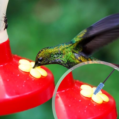 Hummingbird Feeder Cleaning Brush 19 Pieces 3 Size Mini Nylon Double Headed 2 in 1 Hummingbird Brush Hard to Reach Places Tiny Cleaning Kit(Yellow) - color: Yellow