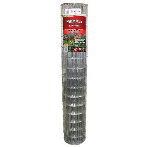 YARDGARD 2 in. x 4 in. Mesh Welded Wire Fence Roll, 60 in. x 50 ft., 14-Gauge Galvanized Steel Fence for Animal Enclosures, Garden Protection and Property Fencing, Rabbit Control an Utility Fence - size: 60 in. x 50 ft. x 14 ga.