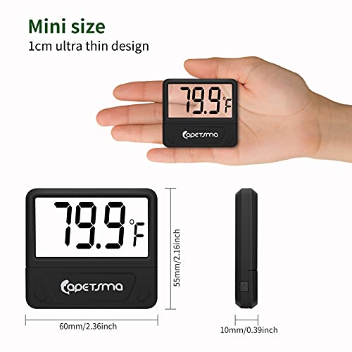 capetsma Aquarium Thermometer Digital Fish Tank Thermometer Accurate Reptile Thermometer Temperature Gauge with Large LCD Screen