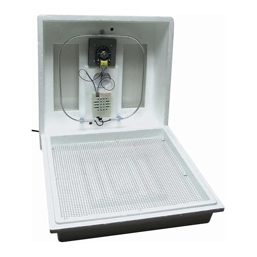 Farm Innovators 120 Volt 40 Watt Circulated Air Incubator for Up to 4 Eggs with Easy to Read Digital Display and Large Picture Window, White (4 Pack) - color: Digital Circulated Air, size: 4 Pack