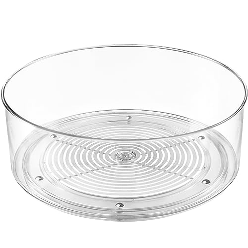Refrigerator Lazy Susan, Round Clear Turntable Organizer, Lazy Susan | Lazy Susan Organizer, Plastic 360 Degree Rotating Lazy Susan for Fridge, Food Storage Container for Kitchen,1pcs - size: 1 Pack