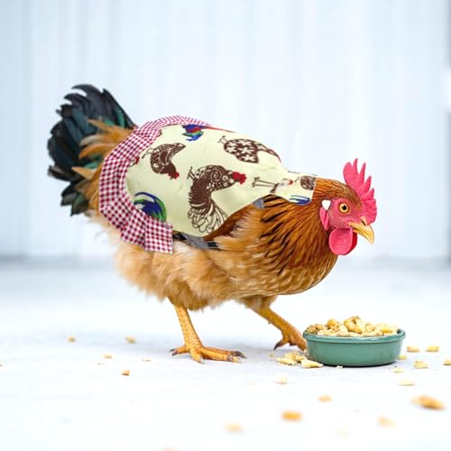 Chicken Saddle with Neck Protector Aprons for Hens Neck Protection Poultry Back Feather Protection