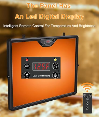 Smart Chicken Coop Heater Coop Radiant Heat Panel | Built-in Temperature Sensor, Chicken Heater Inside Coop for Winter, Adaptable to Timer and Temp Controllers, ETL UL Compliant