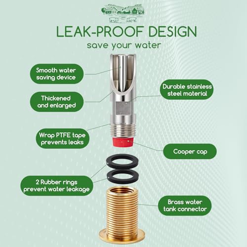 Pig Water Nipple, 5PCS Pig Nipple Waterer for Barrel Kit, Stainless Steel | Automatic Pig Nipple Water Drinker Feeder With Filter, Water System with Brass Tank Connector Kit for Piglets Goat Drink