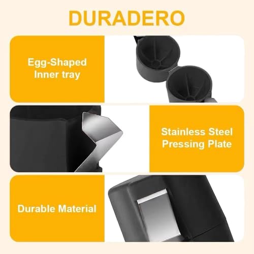 Egg Cracker Tool for Raw Eggs, Egg Shell Opener with Stainless Steel Cutter, Clean Cut Kitchen Gadget for Cooking, Baking & Meal Prep - color: Black