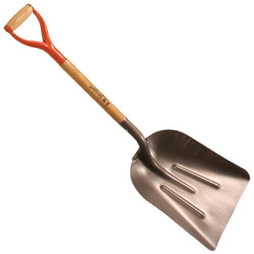 Steel Scoop Shovel with D-Grip Handle - Size 10
