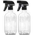 Cleaning Spray Bottles for Plants Misters Inside, 2 Pack 16.9 oz Squirt, Water Spray Bottle Mist Sprayer, No Leak Hair Mister Empty with Adjustable Nozzle (Transparent) - color: Transparent bottle+black nozzle, size: 16.9 oz