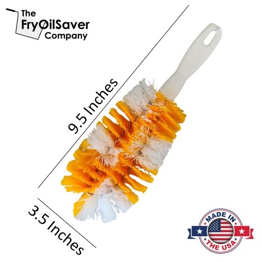 FryOilSaver Corn Silk Remover Brush - Food-Grade, Made in USA | Desilking Brush for Corn, Quick & Easy Cleaning in Seconds, Removes Dirt & Silk, Coconut Fiber Bristles by FryOilSaver B239C