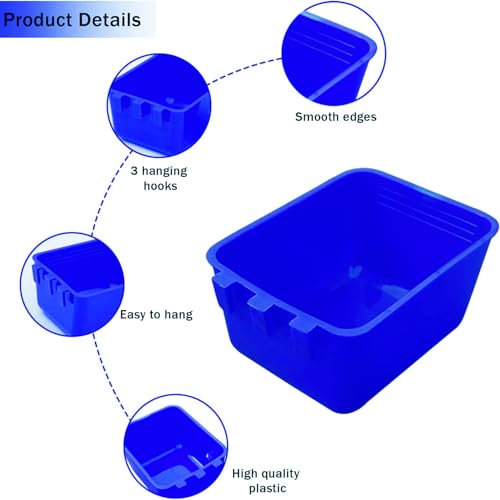 20 Pcs Chicken Coop Feeder Water Cup,16 oz Cage Cups Chicken Feeder Waterer, Cage Cups Birds Hanging Feeders, Chicken Feeder Water Bowl for Parakeet Poultry Pigeon Bunny Wire Cage (Blue, 16oz) - color: Blue, size: 16oz