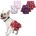 Female Dog Diapers Reusable No Tail Hole Period Panties Washable Diapers Female for Docked-Tail Frenchie French Bulldog Boston Terrier Without Tail (2 Pack Regular+2 Pack Skirts) U-WWDQB06S - size: S(Waistline:11"-15")