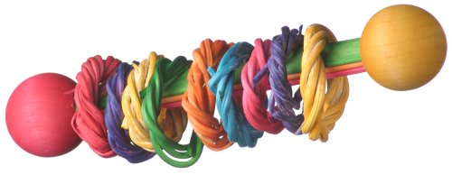 Super Bird Creations SB536 Vine Ring Rattle Bird Foot Toy, Medium/Large Bird Size, 5.5" x 1.5"