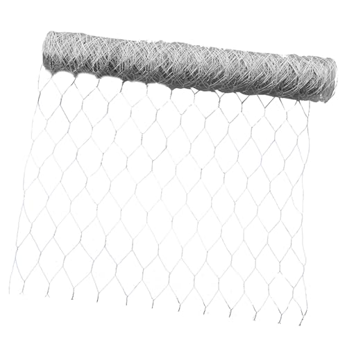 WFLNHB Hexagonal Chicken Wire Poultry Netting Galvanized Mesh Garden Fence Barrier Fence Mesh Roll 6Feet x 50Feet - size: 6FTx50FT