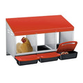 Chicken Nesting Boxes with Cleanable Pull-Out Trays, 3-Hole Wall Mount Roll Away Nest for Easy Cleaning & Egg Collection - size: 3 holes