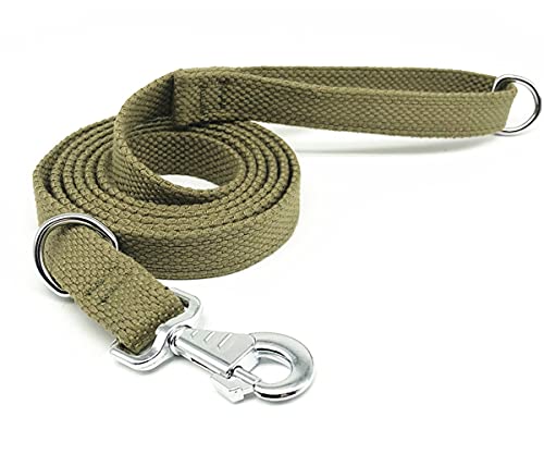 6ft Heavy Duty Tactical Dog Leash Military Brown Cotton K9 Dog Leash | Medium Large Dog Leash Strong for Outdoor Walking Hunting Hiking, Thick Webbing No Tangle Metal Hook - color: coyote brown