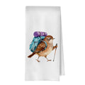 Bird Gifts Kitchen Towels - Funny Bird Decorative Waffle Dish Towels, Backpacking Birding Gifts Hand Towel, Wren Tea Towel, 16x24 Inch - color: Backpacking Bird