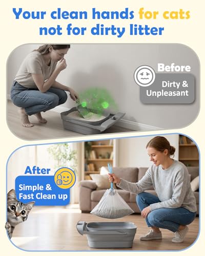 120 Count Automatic Cat Litter Box Liners Bags Compatible with NeakasaM1 Petpivot Autoscooper 11/12 and Similar Open-Top Self-Cleaning Cat Litter Box, Drawstring Handle Heavy Duty Leak-proof, 27*13in - size: 120 Count (Pack of 1)