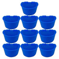 COLLBATH 10 Pcs Bird Cage Feeder Cups Plastic Cage Feeder with Hooks Semicircle Bird Water Bowl for Pigeon Feeding Water Cup for Food and 3.54 X 2.48 X 2.28 in