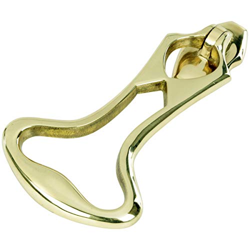 Renovators Supply Manufacturing Cast Brass Door Knockers for Front Door 8 in. Ornate Door Knocker with Mounting Hardware - color: Brass ornate