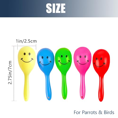 Parrot Toys Bird Foot Toys with Rattles for Small Birds 15 Pack | Parrot foot toys with rattles for conures, cockatiels, parakeets, lovebirds and other small to medium birds. Colors may vary.