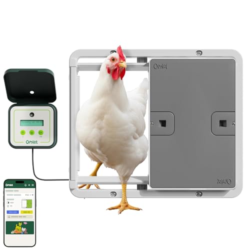 Omlet Smart Automatic Chicken Coop Door Opener | WiFi & App Control | Light Sensor or Timer | Built-in Safety Sensors | Weatherproof | Battery or Plug-in Power | Alexa & Google Home Compatible | Grey - color: Smart Grey