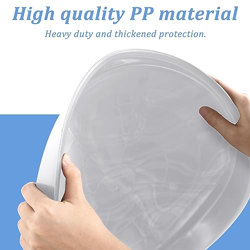 Eccliy 6 Pack Plastic Plant Saucer Heavy Duty Planter Saucers Large Plant Pot Saucers Plastic Water Trays for Indoors and Outdoors Flower Plant Plant Drip (White,20 Inch) - color: White, size: 20 Inch, style: Round