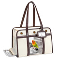 Sanmoncare Airline Approved Bird Carrier for Parrots, Travel Bird Cage Carrier for Cockatiels Conures Small Birds, Portable Pet Carrier Bag with Removable Tray, Breathable Mesh Windows, White - color: Sleek White