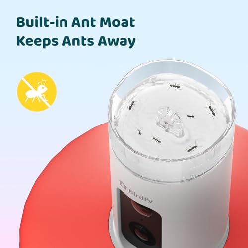 Smart Hummingbird Feeder with Camera, Auto Detect Record Bird Video, Instant Notification, Live View, Solar Powered Hummingbird Feeders for Outdoors Ant Bee Proof, 14oz, Gift for Bird Lovers
