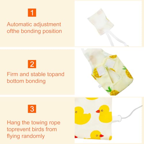6 Pcs Bird Diapers FAURAPMNG Parrot Nappy Flight Suit Reusable Cockatiel Clothes with Elastic Back Rope Waterproof Inner Layer Washable Diaper Pants for Parakeets, Budgies, Mini Macaws, Quaker Parrots - size: Medium