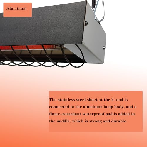 Heat Lamp for Chicks, Carbon Fiber Heating Element, Energy-Saving Poultry Equipment (330W)