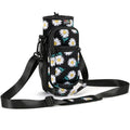 Nuovoware Water Bottle Carrier Bag, 25oz/32oz Bottle Pouch Holder, Adjustable Shoulder Hand Strap 2 Pocket Sling Neoprene Sleeve Sports Accessories for Hiking Travelling Camping, BlackDaisy | Adjustable Shoulder Hand Strap, 2 Pocket, Neoprene Sleeve, For