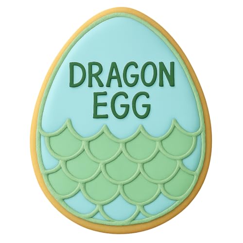 Scale Dragon Egg Cookie Cutter 4x3" Creative Party Design Premium Set