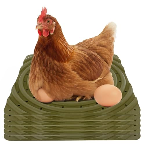 Lil'Clucker Washable Chicken Nesting Pads for Laying Eggs Nesting Pads for Chicken Coop Nesting Chickens Durable Chicken Bedding for Coop, Poultry Nest Box Pads for Chickens (Green, 6-Pack) - color: Green, size: 6-Pack