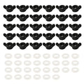 30 Sets Silicone Washers and Wing Nuts for Poultry Waterer Cups Chicken Water Nipples, Silicone O-Rings 16mm OD 8mm ID 2mm Thickness Seal Gasket (30 Sets, OD:16mm ID:8mm)