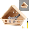 Dove Bird House for Outside, Wooden Mourning Dove Nesting Box | 14"L x 10.2"H x 5.3"W Pigeon House Roosting Platform with 2 Preset Mounting Holes - Easy To Install & Remove