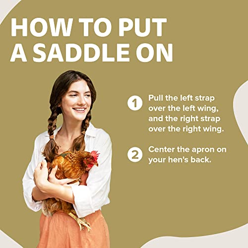 Single Strap Chicken Apron/Saddle, Medium, Khaki (HSMSS-Khaki) - color: Khaki, size: Medium