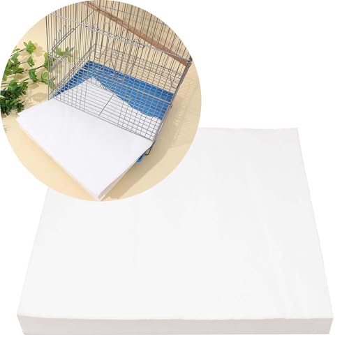 100 Sheets Bird Cage Liner Papers, Disposable Bird Cage Paper Liners, Cuttable Pet Animal Cages Cushion, Precut Absorbent Bird Paper for Bird Parrot Small Animal, 7.9'' X 10.6'' - size: 7.9'' X 10.6''